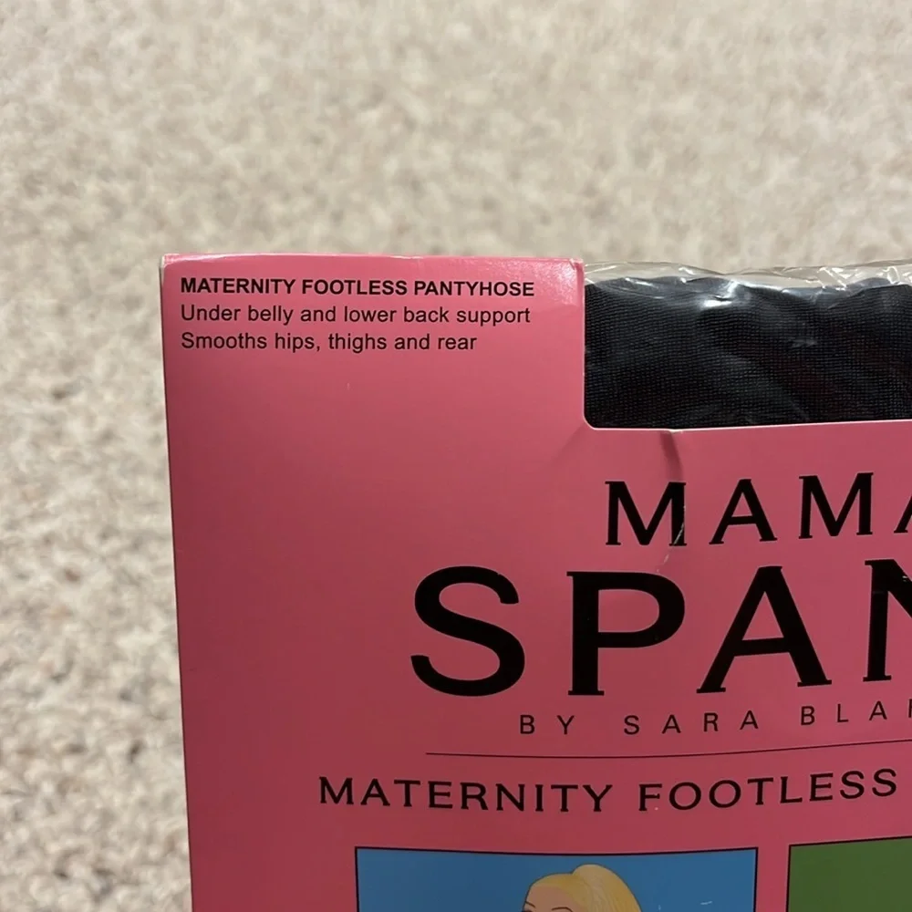 NWT Mama Spanx Maternity Footless Pantyhose Black Shapewear Size B